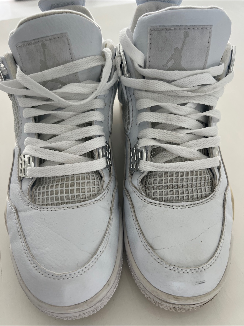 Jordan Women's White/Metallic Silver Athletic Sneakers